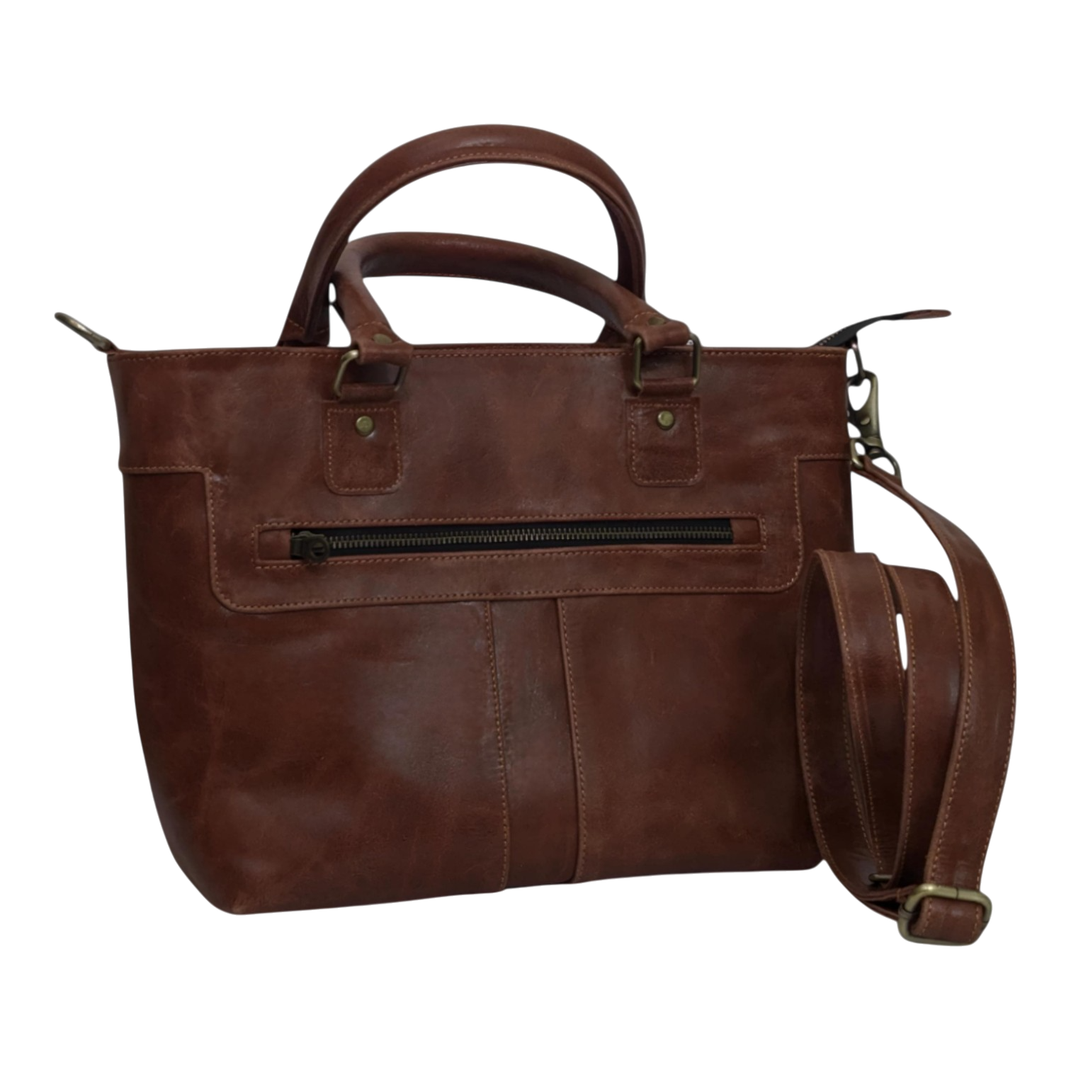 Brown Genuine Leather Tote Bag – Spacious, Stylish & Versatile Handbag