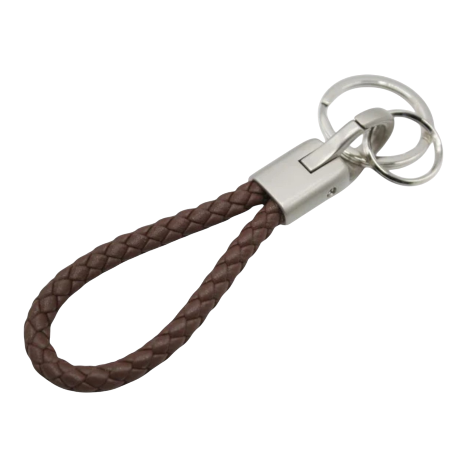 Braided Leather Keychain