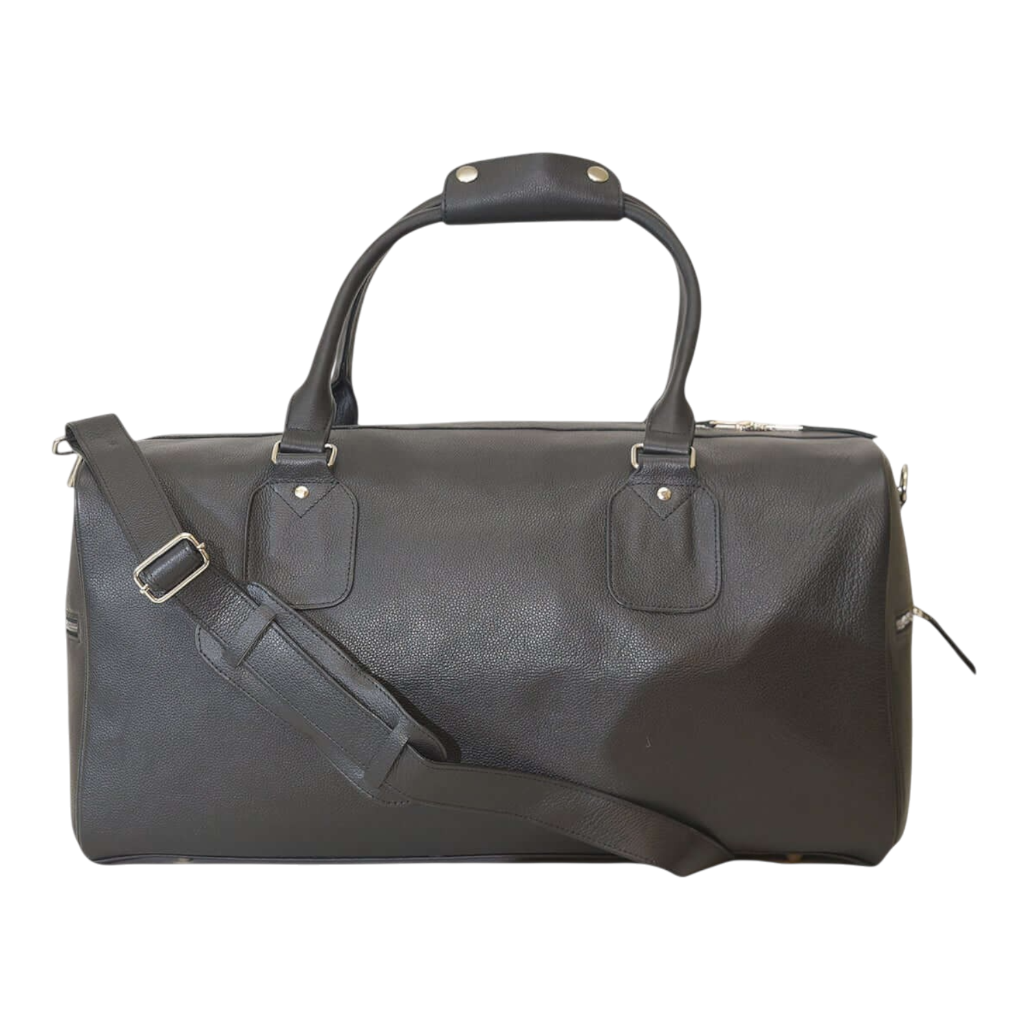 Black Leather Duffel