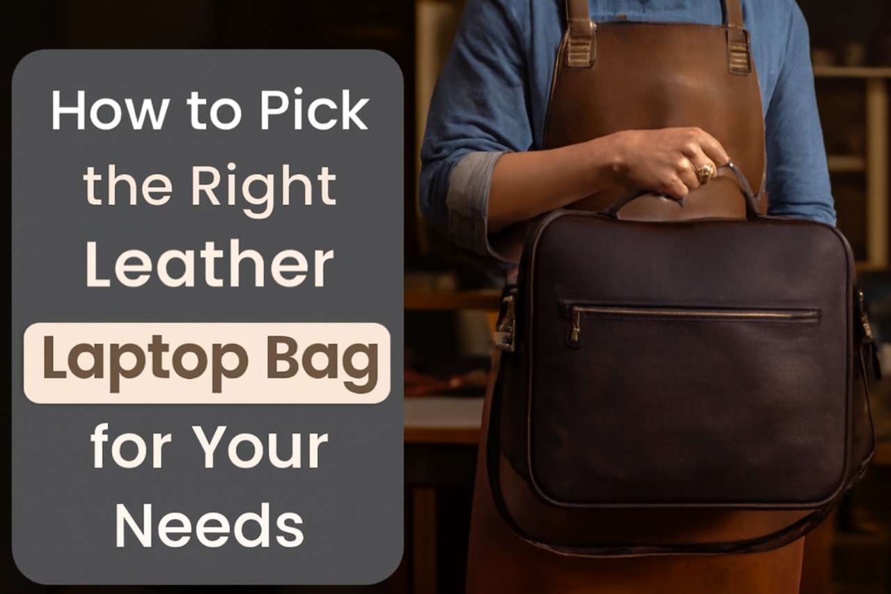 Right Leather Laptop Bag