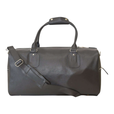 Black Leather Duffel