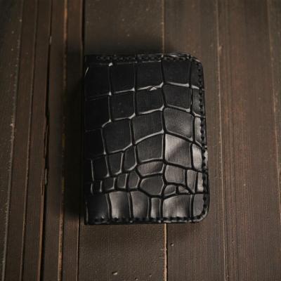 Black Crocodile Pattern Leather Wallet