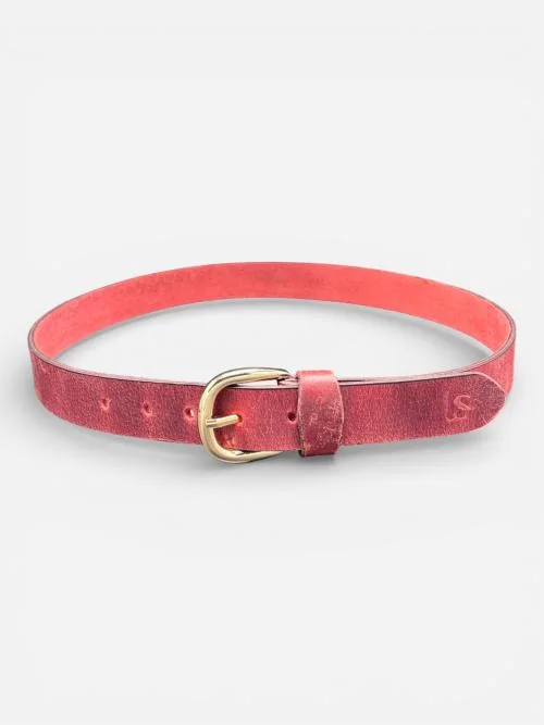 Leather Belt with Gold Buckle (Image 4)