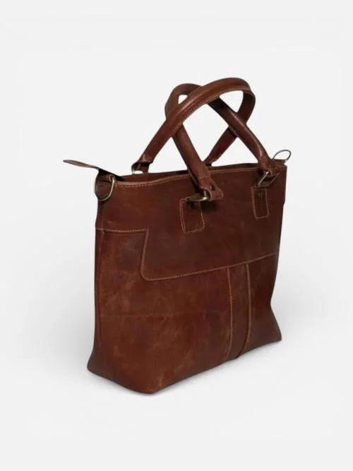 Brown Leather Tote Bag (Image 2)