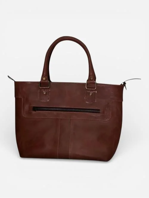 Brown Leather Tote Bag (Image 3)