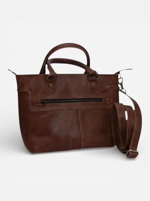 Brown Leather Tote Bag (Image 4)