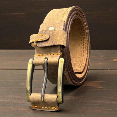 Contrast Stitch Leather Belt