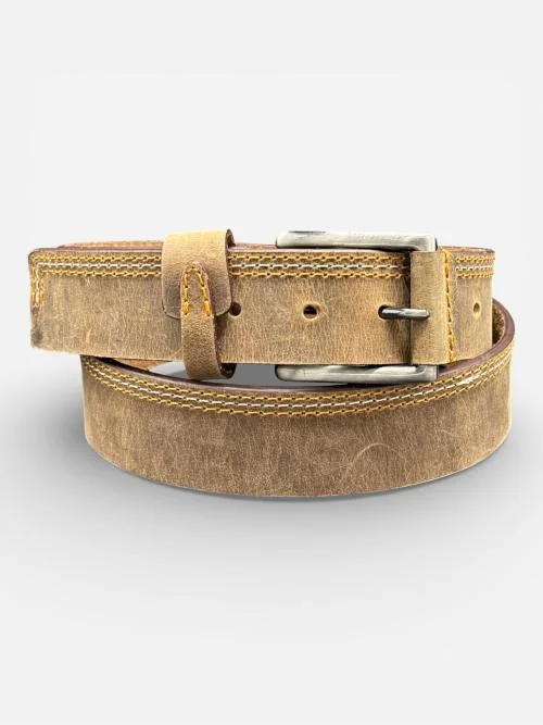 Contrast Stitch Leather Belt (Image 2)