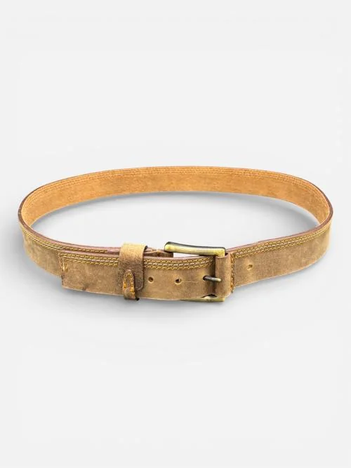 Contrast Stitch Leather Belt (Image 7)