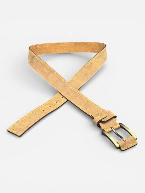 Contrast Stitch Leather Belt (Image 8)