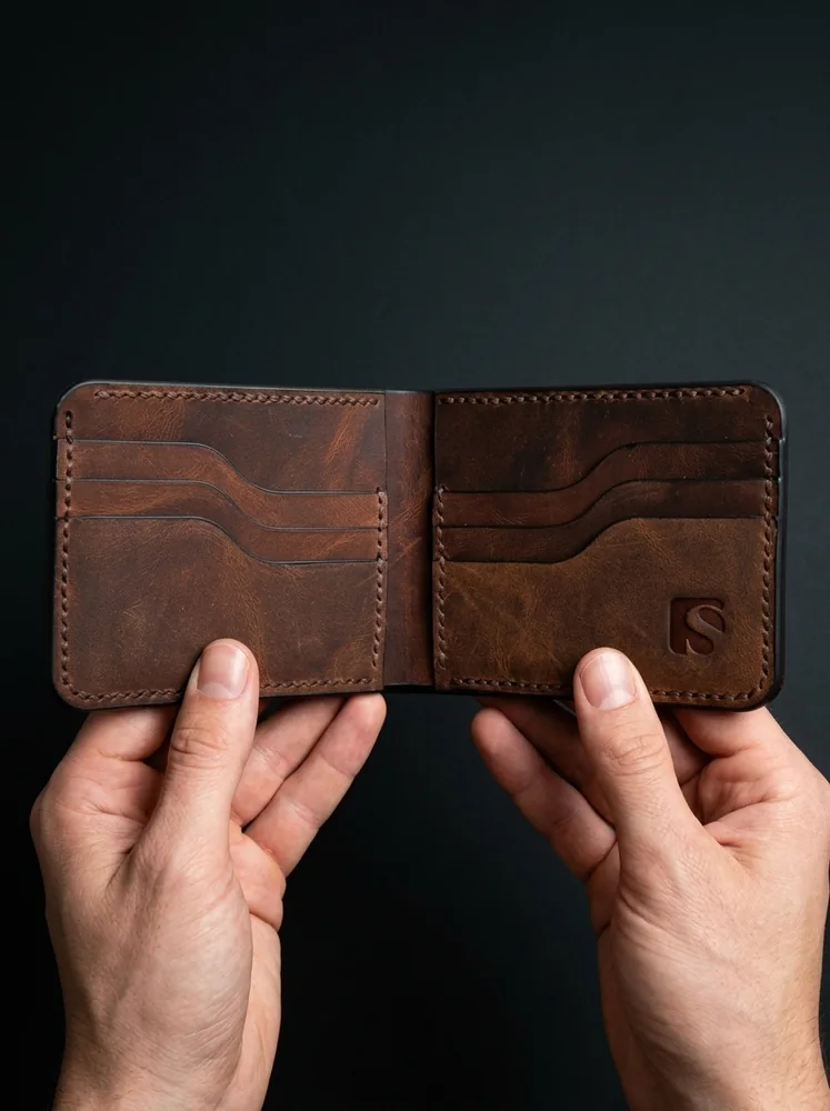 Full Grain Bifold Leather Wallet (Image 2)