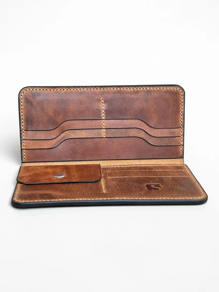 Full Grain Long Wallet with Coin Pocket (Image 3)