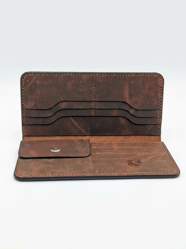 Full Grain Long Wallet with Coin Pocket (Image 3)