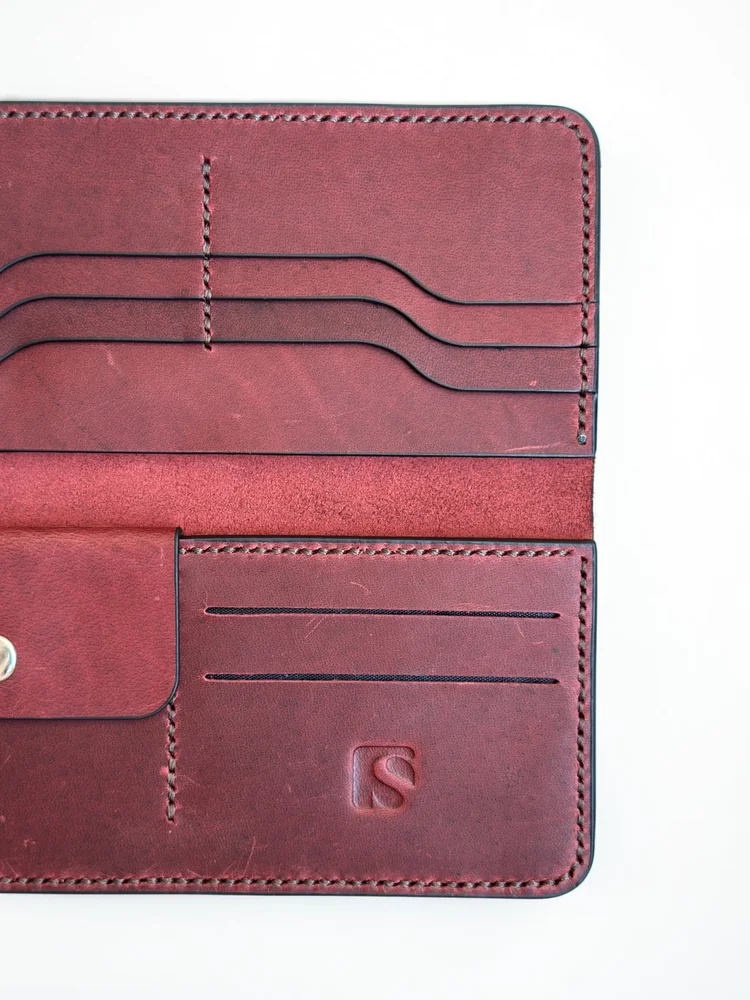 Full Grain Long Wallet with Coin Pocket (Image 6)