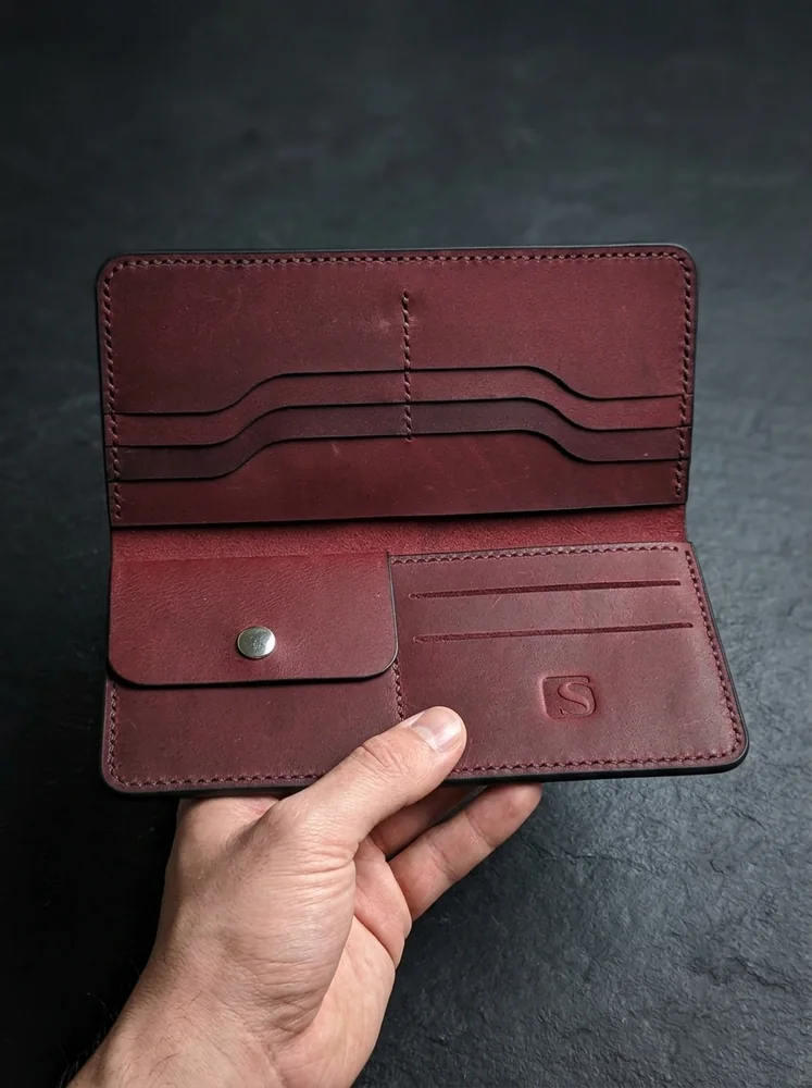 Full Grain Long Wallet with Coin Pocket (Image 2)