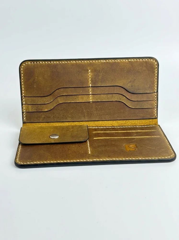 Full Grain Long Wallet with Coin Pocket (Image 3)