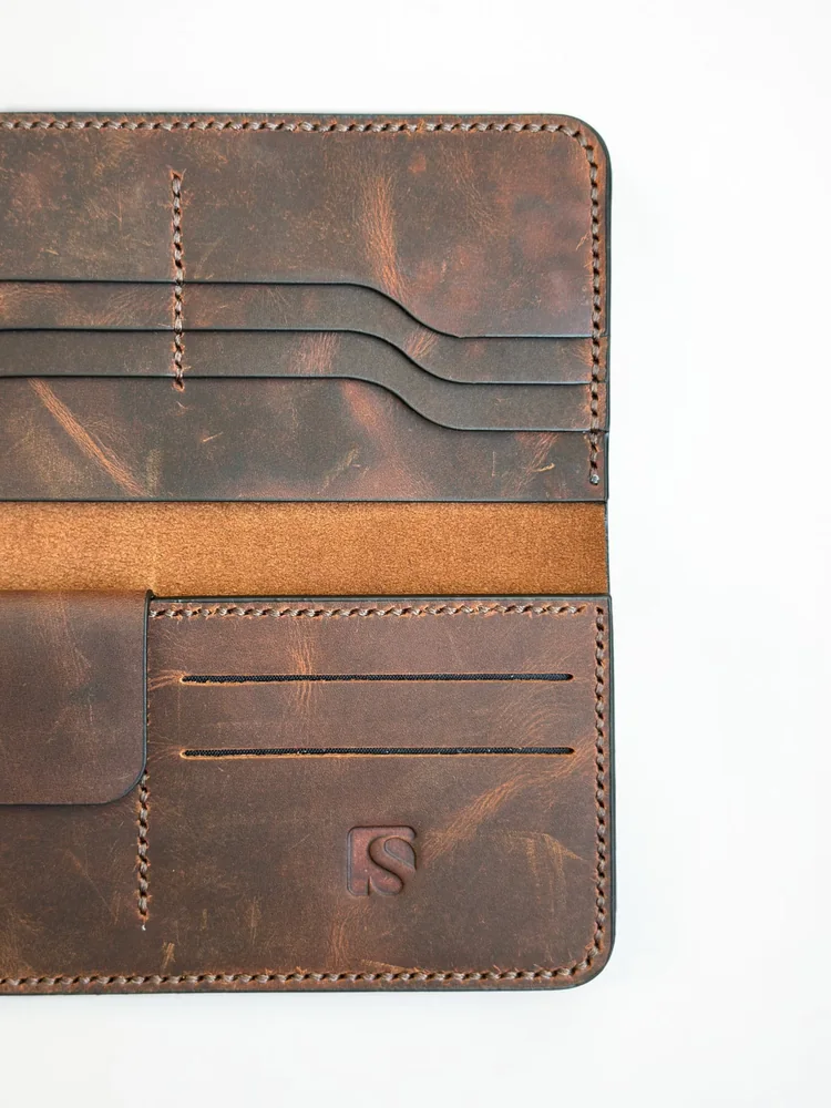 Full Grain Long Wallet with Coin Pocket (Image 6)