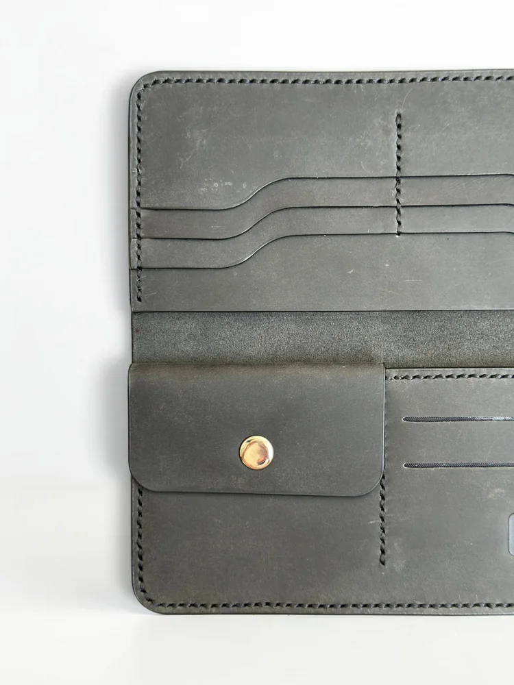Full Grain Long Wallet with Coin Pocket (Image 5)