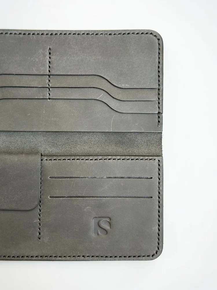 Full Grain Long Wallet with Coin Pocket (Image 6)