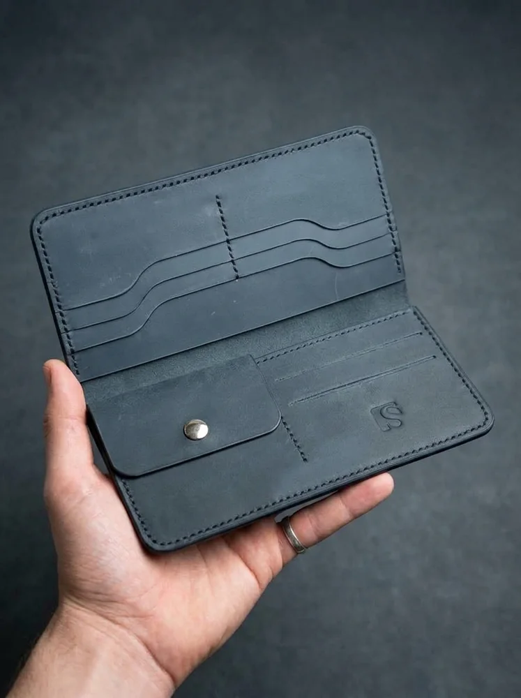 Full Grain Long Wallet with Coin Pocket (Image 2)