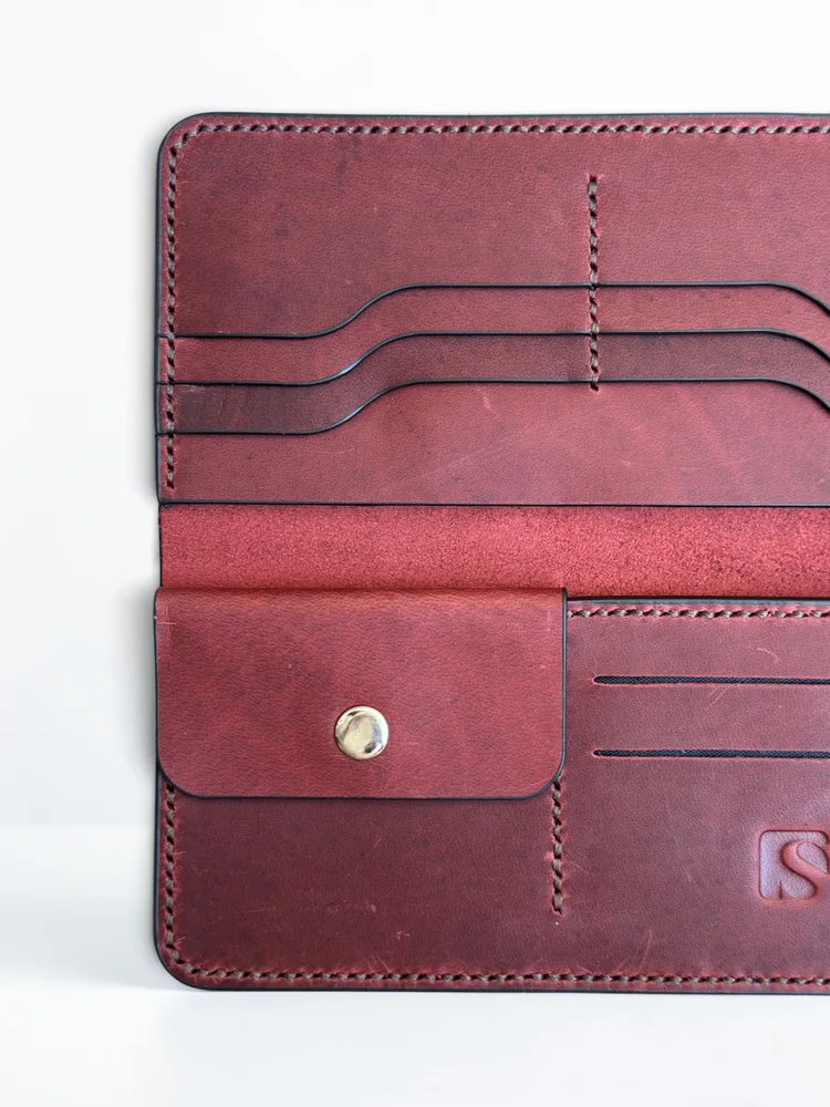 Full Grain Long Wallet with Coin Pocket (Image 5)