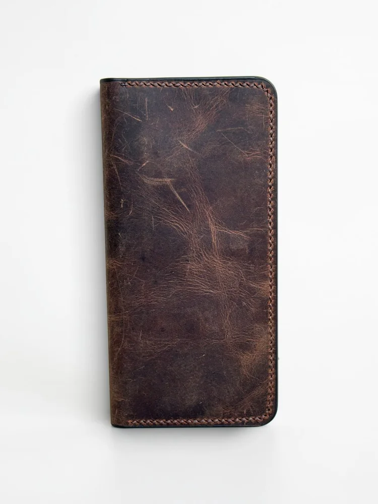 Full Grain Long Wallet with Coin Pocket (Image 4)