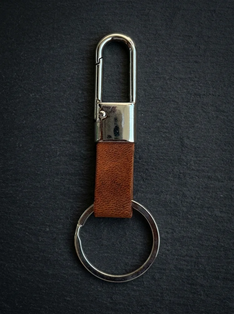 Leather Carabiner Clip Keychain