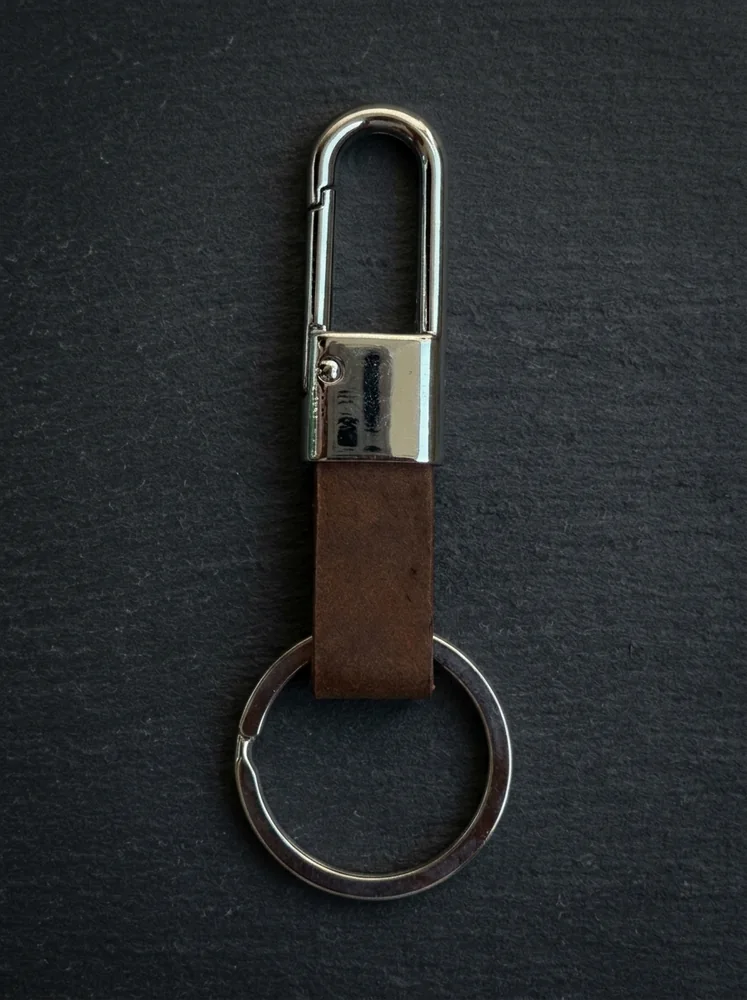 Leather Carabiner Clip Keychain