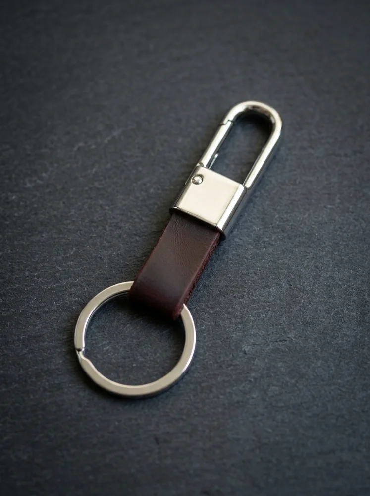 Leather Carabiner Clip Keychain