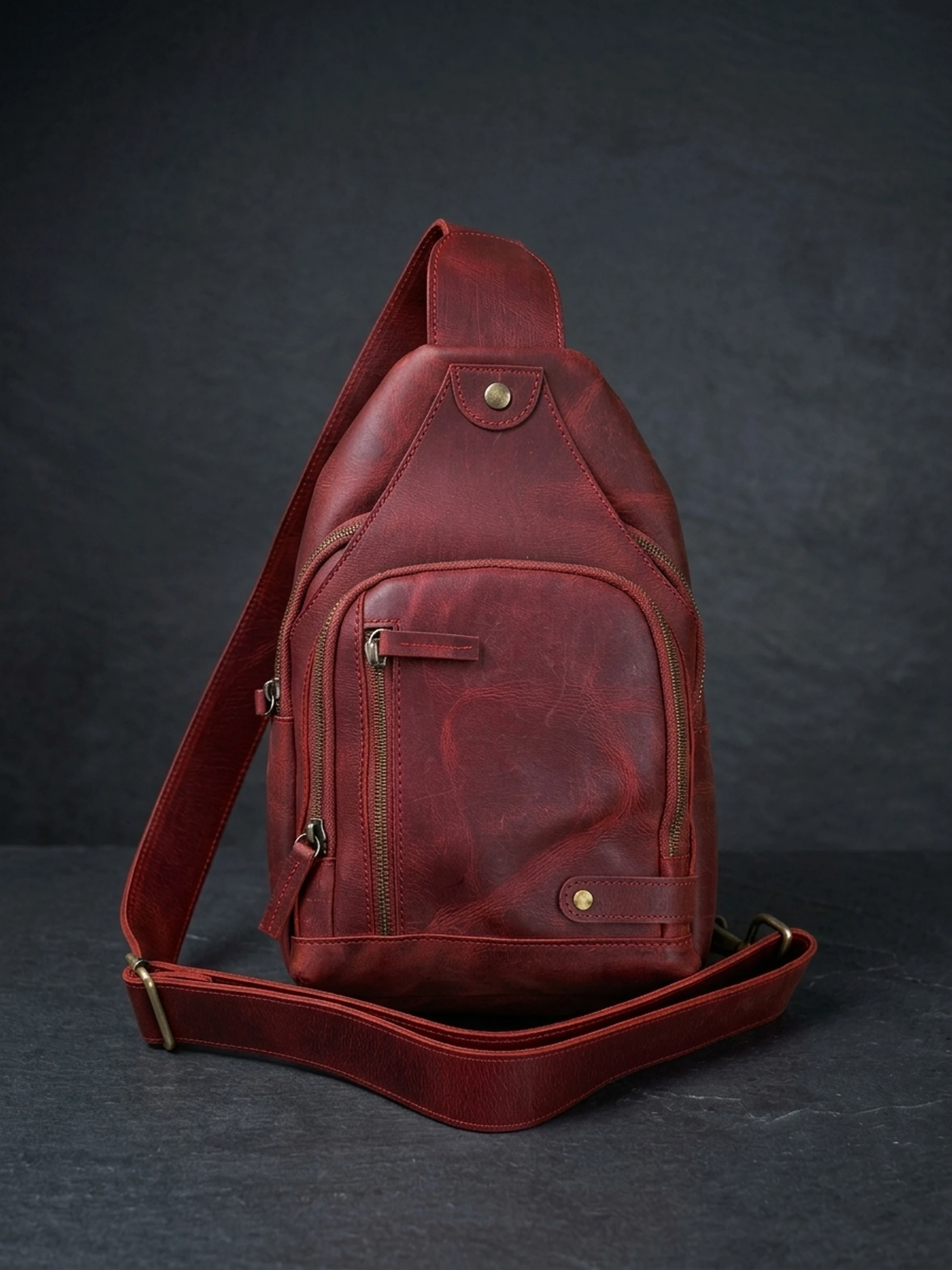 Universal Full-Grain Leather Crossbody Sling Bag