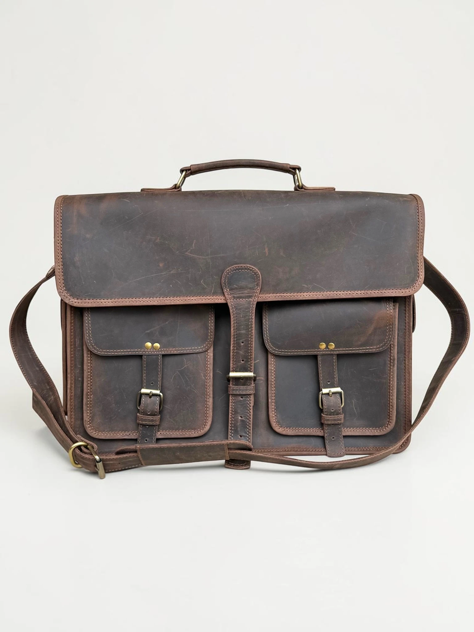 Men's Large Leather Laptop Bag & Executive Briefcase (Image 2)