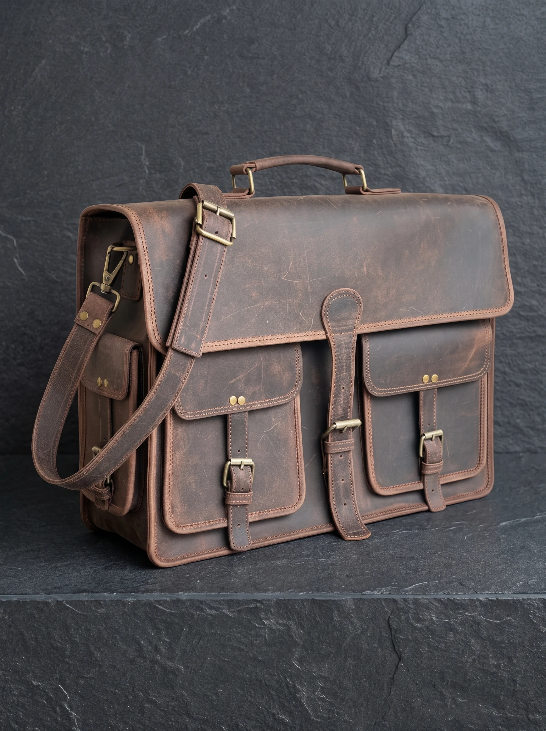 Men's Large Leather Laptop Bag & Executive Briefcase