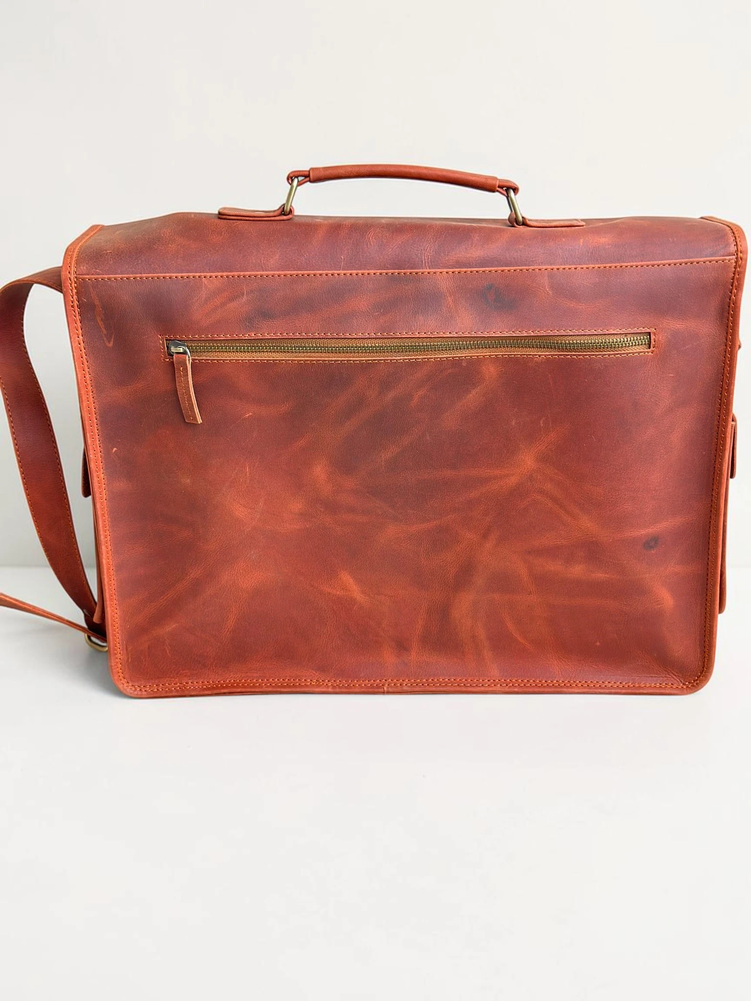 Men's Large Leather Laptop Bag & Executive Briefcase (Image 13)