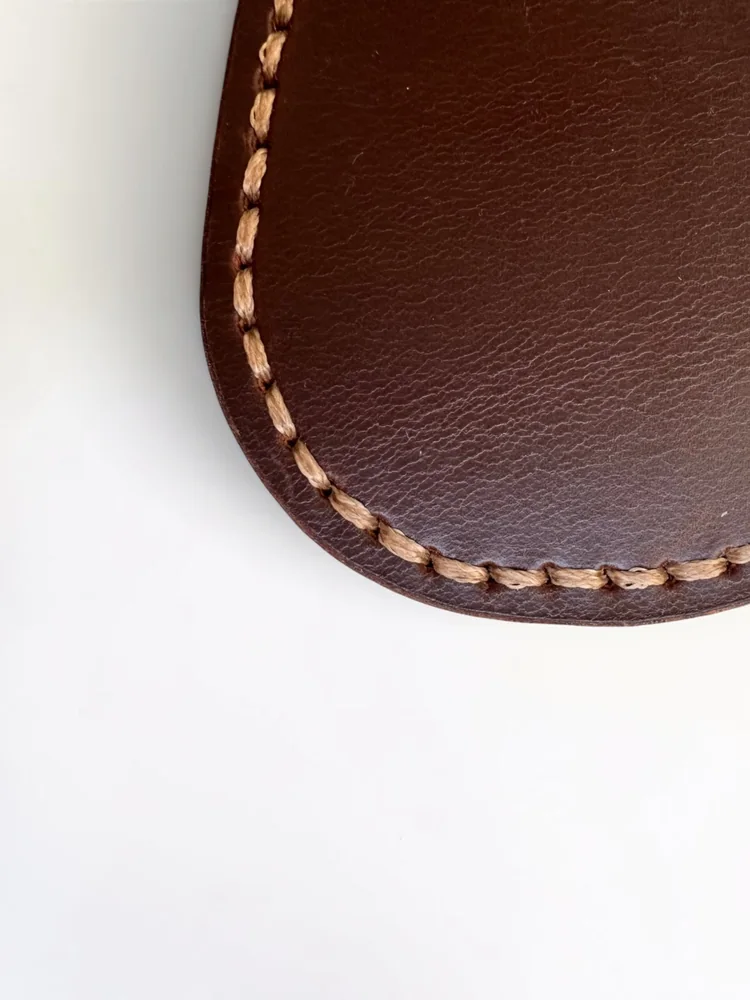 Leather Shield Key Fob with Clasp (Image 5)