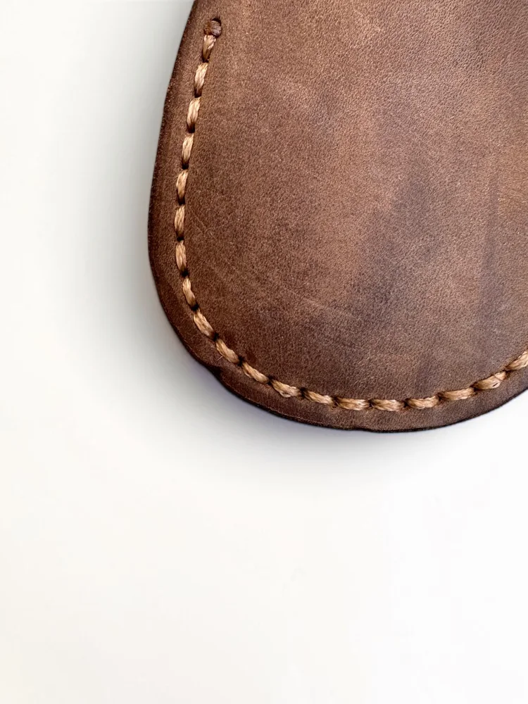 Leather Shield Key Fob with Clasp (Image 5)