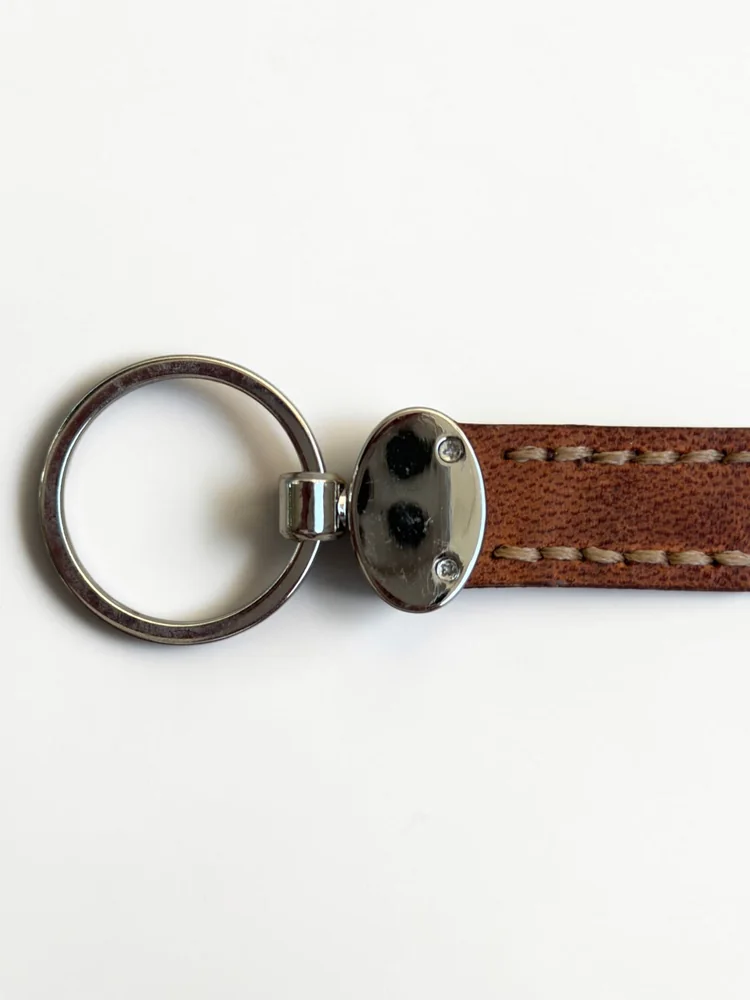 Leather Strap Keychain with Medallion (Image 6)