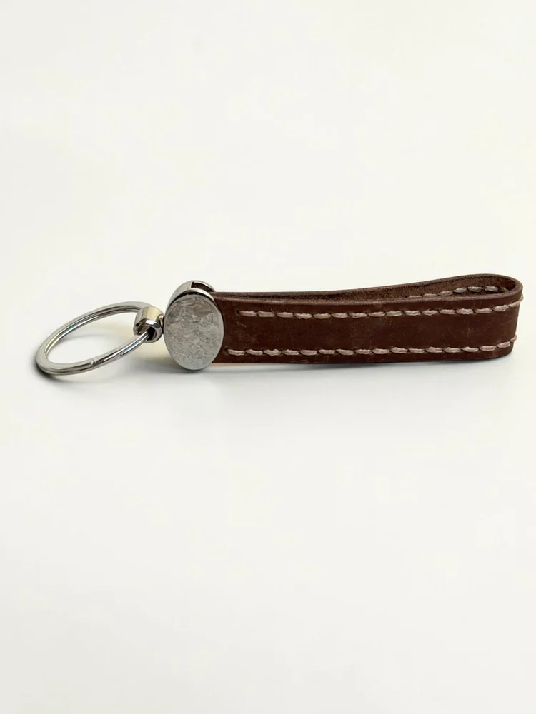 Leather Strap Keychain with Medallion (Image 5)