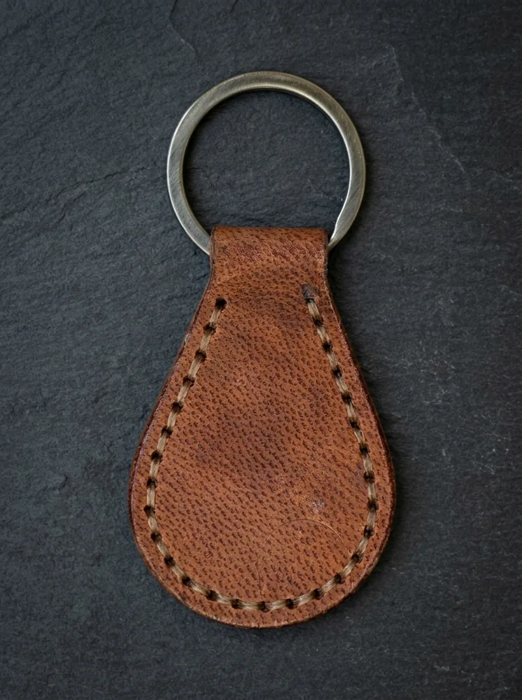 Leather Teardrop Key Fob