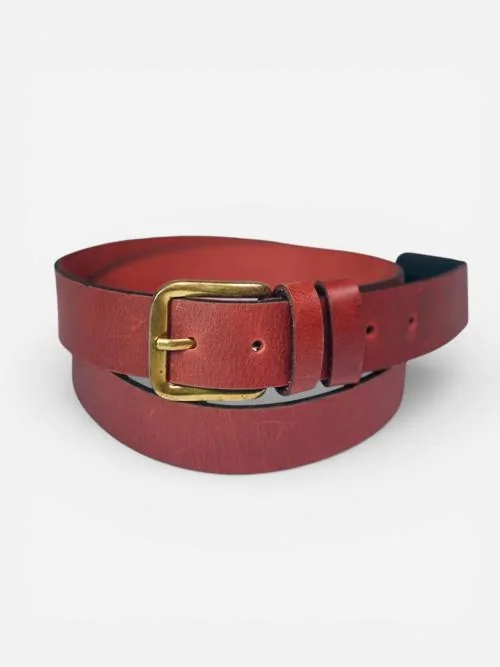 Heritage Red Leather Belt (Image 2)