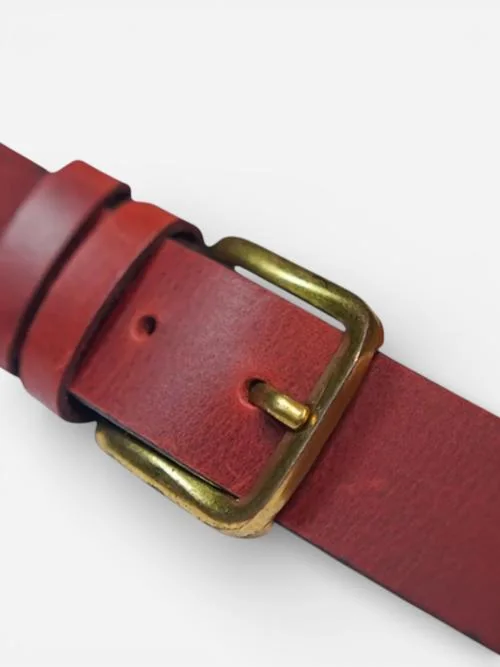 Heritage Red Leather Belt (Image 3)