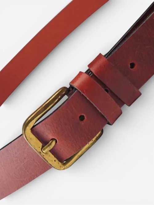 Heritage Red Leather Belt (Image 4)