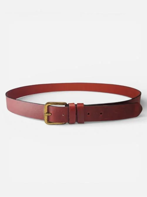Heritage Red Leather Belt (Image 5)