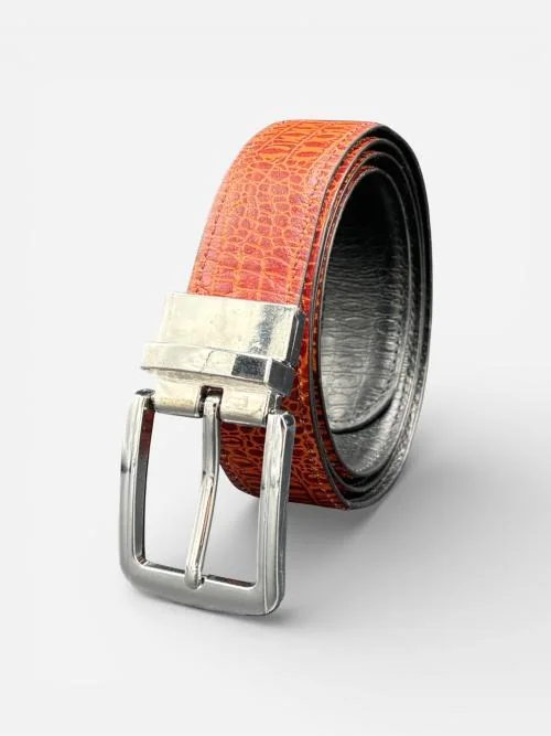 Reversible Crocodile Leather Belt (Image 2)