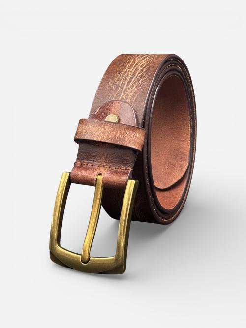 Men's Vintage Leather Belt - Heritage Brass Buckle