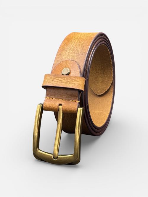 Men's Vintage Leather Belt - Heritage Brass Buckle