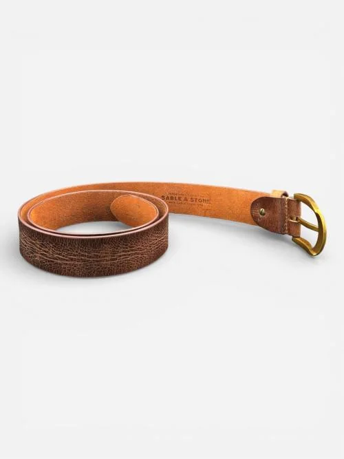 Men's Vintage Leather Belt (Image 2)
