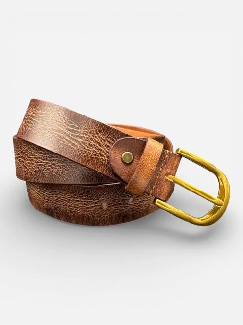 Men's Vintage Leather Belt (Image 3)