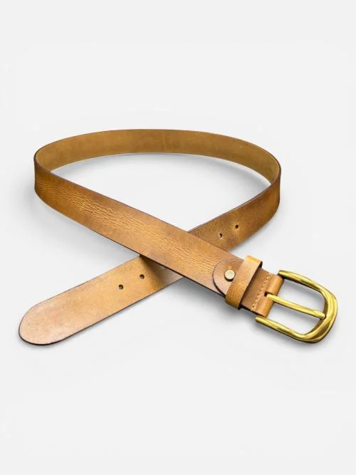 Men's Vintage Leather Belt (Image 3)