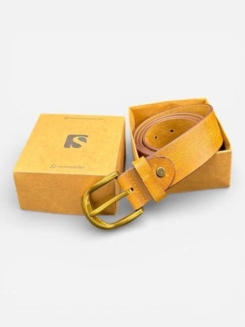 Men's Vintage Leather Belt (Image 5)