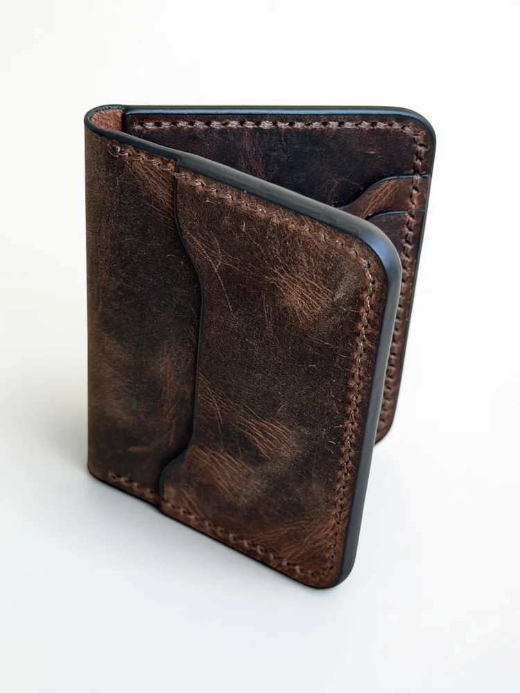 Mini Full Grain Leather Wallet (Image 5)